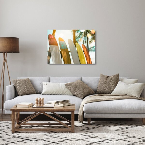 Skleněný obraz - Surfovací prkna (70x50 cm)