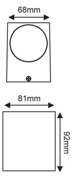 ACA Lighting LED HP venkovní nástěnné svítidlo 4W 230LM 40d 230V AC 3.000K bílá CRI80 IP65 30.000hod LG2203W
