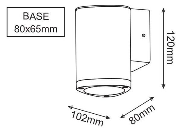 ACA Lighting LED HP venkovní nástěnné svítidlo 3W 150LM 50d 230V AC 3.000K tmavá šedá CRI80 IP54 30.000hod LG2981G