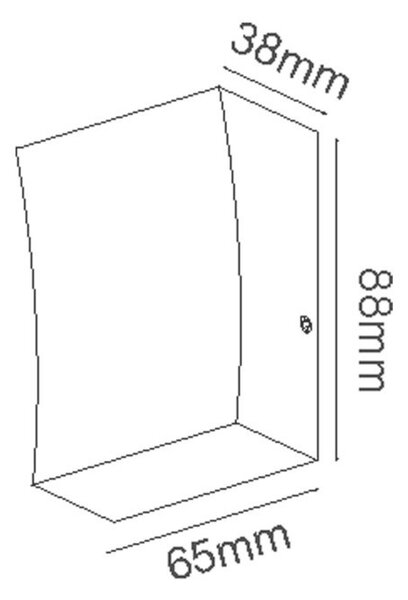 ACA Lighting LED HP venkovní nástěnné svítidlo 3W 110LM 89d 230V AC 3.000K tmavá šedá CRI80 IP65 30.000hod LG1041G