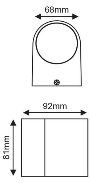 ACA Lighting LED HP venkovní nástěnné svítidlo 4W 230LM 40d 230V AC 3.000K tmavá šedá CRI80 IP65 30.000hod LG2201G