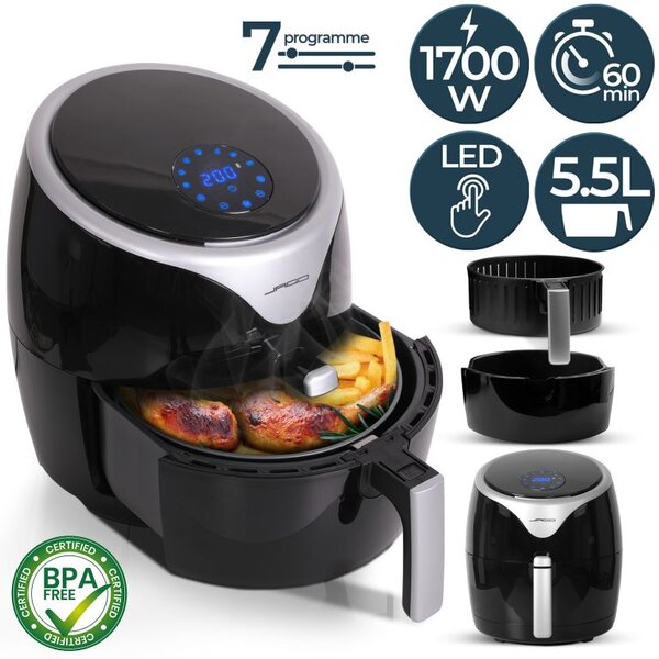 Horkovzdušná fritéza 5,5 l – digitální displej, 7 programů