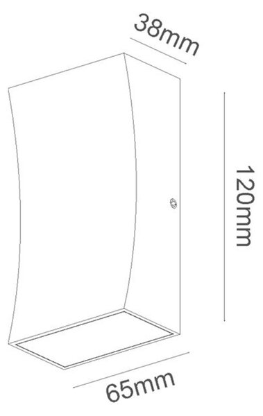 ACA Lighting LED HP venkovní nástěnné svítidlo 6W 180LM 89d 230V AC 3.000K tmavá šedá CRI80 IP65 30.000hod LG1042G