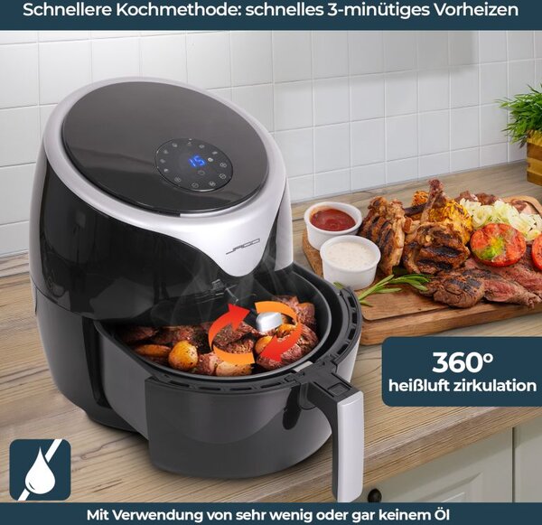Horkovzdušná fritéza 5,5 l – digitální displej, 7 programů