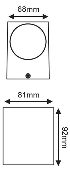ACA Lighting LED HP venkovní nástěnné svítidlo 4W 230LM 40d 230V AC 3.000K tmavá šedá CRI80 IP65 30.000hod LG2203G