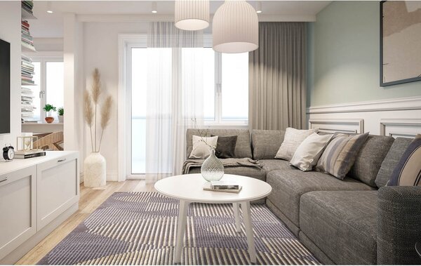 Šedý vlněný koberec 100x180 cm Shades – Agnella