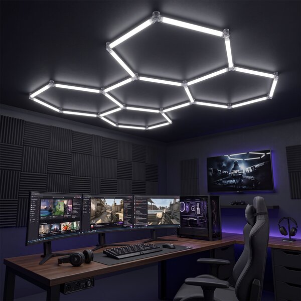 Toolight Toolight, LED stropní svítidlo HEXAGON 5 modulů, JNH051-H, bílá, OSW-56243