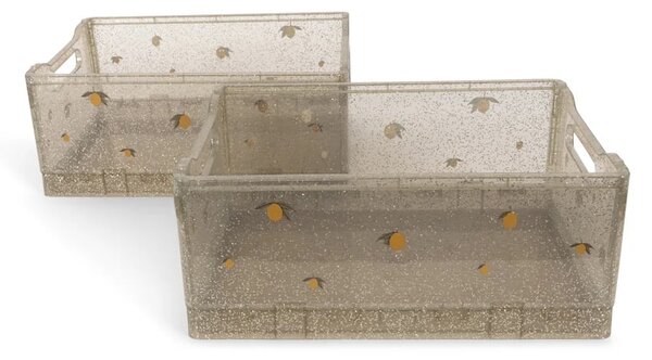 Skládací úložný box Lemon / Cherry Sparkling – set 2 ks lemon