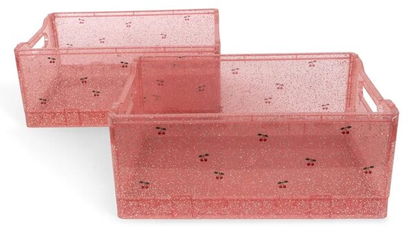 Skládací úložný box Lemon / Cherry Sparkling – set 2 ks lemon