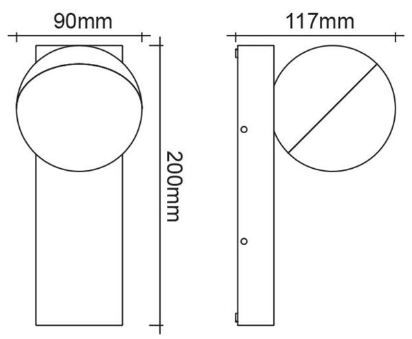 ACA Lighting LED SMD venkovní nástěnné svítidlo 10W 580LM 110d 230V AC 3.000K tmavá šedá CRI80 IP54 30.000hod LG5891G