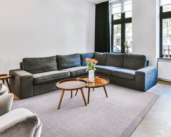Šedý vlněný koberec 133x180 cm Linea – Agnella