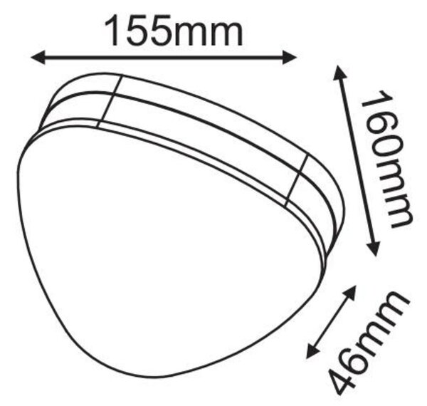 ACA Lighting LED SMD venkovní nástěnné svítidlo 10W 320LM 68d 230V AC 3.000K tmavá šedá CRI80 IP65 30.000hod LG1372G