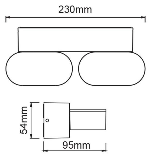 ACA Lighting LED SMD venkovní nástěnné svítidlo 13W 630LM 100d 230V AC 3.000K tmavá šedá CRI80 IP54 30.000hod LG1682G