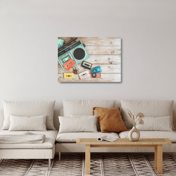 Skleněný obraz - Retro rádio (70x50 cm)