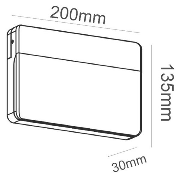 ACA Lighting LED SMD venkovní nástěnné svítidlo 13W 650LM 120d 230V AC 3.000K tmavá šedá CRI80 IP65 30.000hod LG1329G