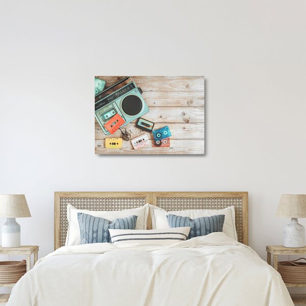 Skleněný obraz - Retro rádio (70x50 cm)