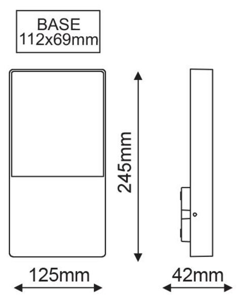 ACA Lighting LED SMD venkovní nástěnné svítidlo 4W 240LM 200d 230V AC 3.000K tmavá šedá CRI80 IP54 30.000hod LG2361G