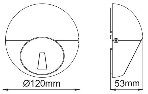 ACA Lighting LED SMD venkovní nástěnné svítidlo 4W 30LM 18d 230V AC 3.000K tmavá šedá CRI80 IP65 30.000hod LG5104G