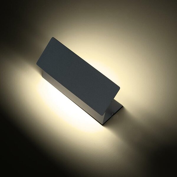 ACA Lighting LED SMD venkovní nástěnné svítidlo 7W 210LM 190d 230V AC 3.000K tmavá šedá CRI80 IP54 30.000hod LG1201G