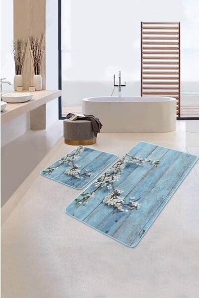 Modré koupelnové předložky v sadě 2 ks 60x100 cm – Mila Home