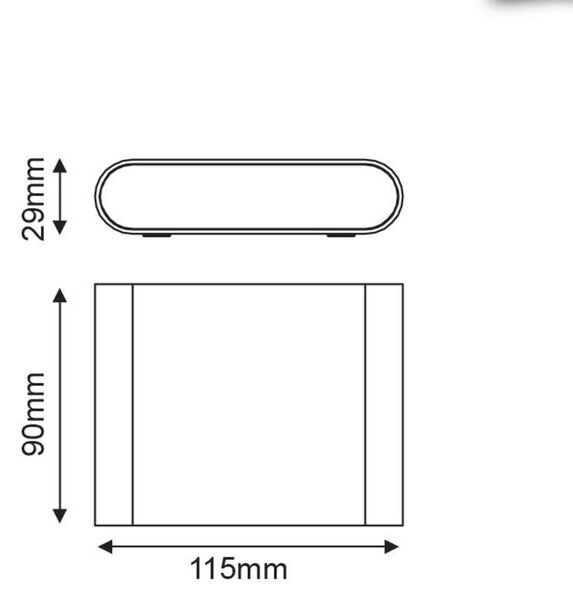 ACA Lighting LED SMD venkovní nástěnné svítidlo 7W 310LM 60d 230V AC 3.000K bílá CRI80 IP54 30.000hod LG2631W