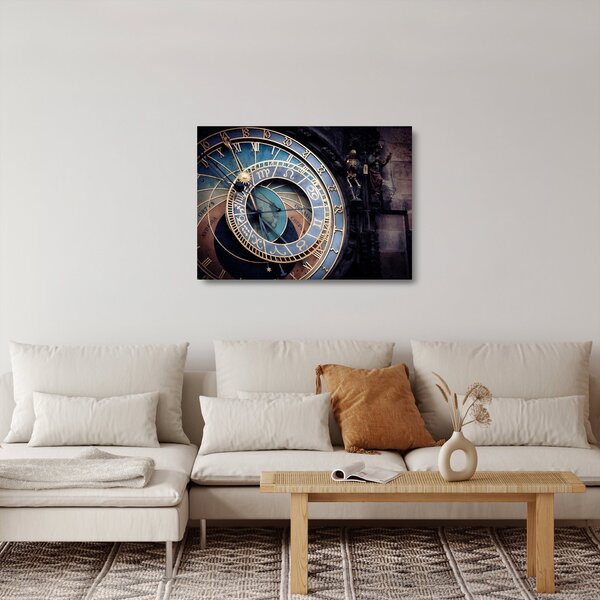 Skleněný obraz - Orloj, Praha (70x50 cm)