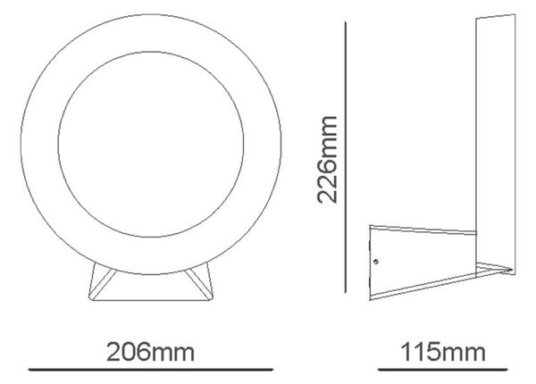 ACA Lighting LED SMD venkovní nástěnné svítidlo 8W 220LM 110d 230V AC 3.000K tmavá šedá CRI80 IP54 30.000hod LG0901G