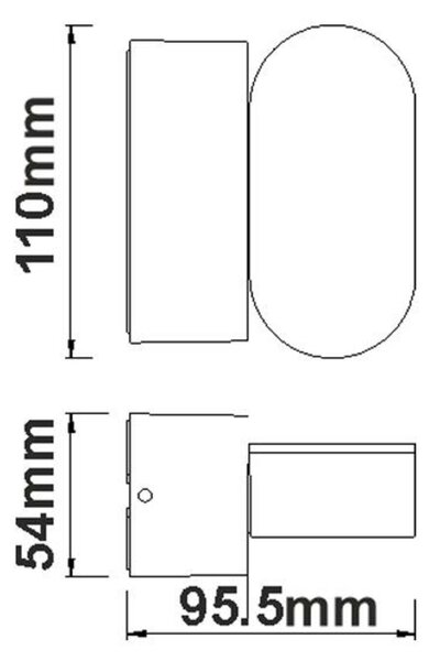 ACA Lighting LED SMD venkovní nástěnné svítidlo 7W 320LM 100d 230V AC 3.000K tmavá šedá CRI80 IP54 30.000hod LG1681G