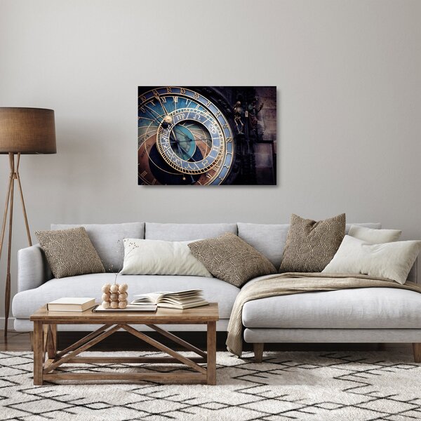 Skleněný obraz - Orloj, Praha (70x50 cm)