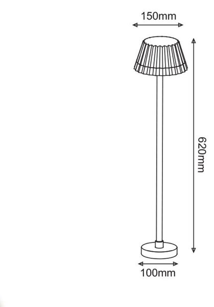 ACA Lighting LED SMD venkovní stojací svítidlo 10W 400LM 130d 230V AC 3.000K tmavá šedá CRI80 IP65 30.000hod LG2122G-600