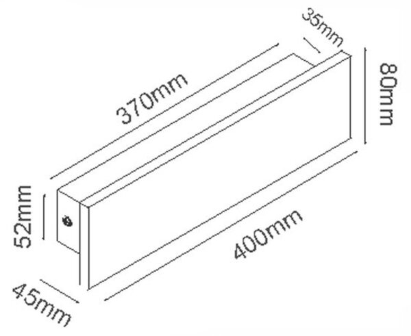 ACA Lighting LED venkovní nástěnné lineární svítidlo 12W 760LM 230V AC 3000K RA80 IP65 30.000hod bílá beton MK063400W