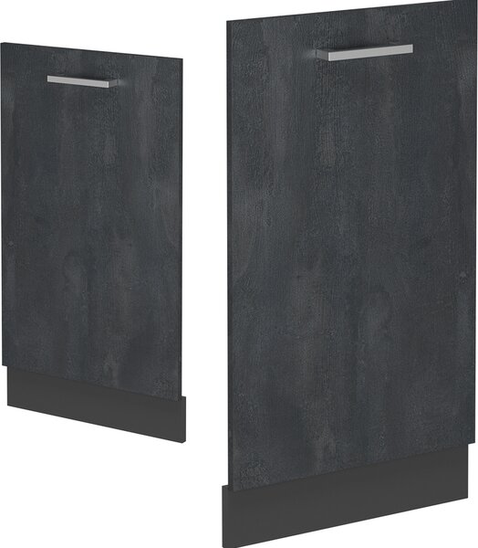 Čelní panel myčky Vicco R-Line Černý beton 45 cm bez pracovní desky, Model 54529