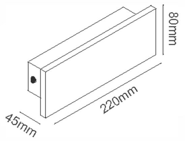 ACA Lighting LED venkovní nástěnné lineární svítidlo 8W 540LM 230V AC 3000K RA80 IP65 30.000hod bílá beton MK063220W