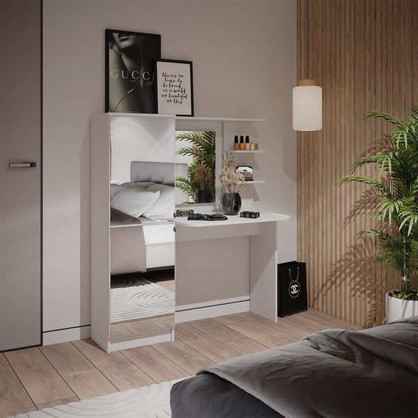 Toaletní stolek Vicco Jasmin Bílá 123 cm se zrcadlem, Model 50202