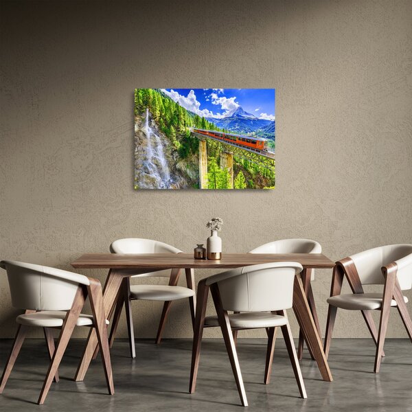 Skleněný obraz - Matterhorn, Zermatt, Valais, Švýcarsko (70x50 cm)