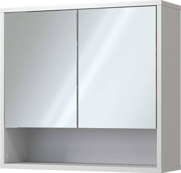 Koupelnová zrcadlová skříňka Vicco Eliza Bílá 70 x 65 cm se 2 dveřmi, Model 49507