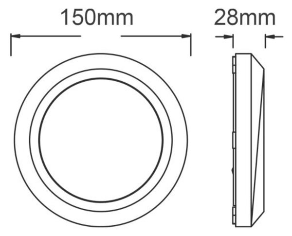 ACA Lighting LED venkovní nástěnné svítidlo kulaté bílá 230V AC IP65 4W 3000K 310LM RA80 SLIM01NW