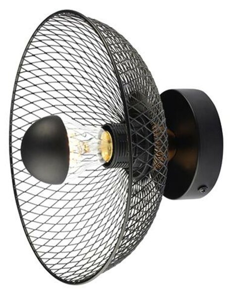 ACA Lighting nástěnné svítidlo 1XE27 černý kov D24X12CM KOBE HL45841W25B
