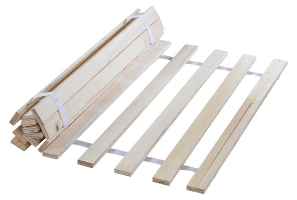 Roba rolovací lamelový rošt pro Montessori podlahové postele Postele House 70 x 140 cm - lamelový rošt z neošetřeného přírodního dřeva -