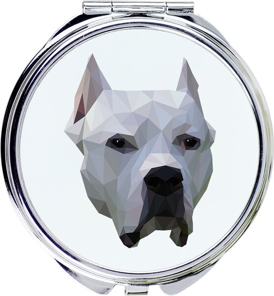 Argentinský dog, Dogo Argentino - Zrcadlo s fotografií a geometrickým vzorem od značky Art-Dog