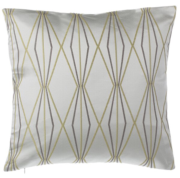 Sada 2 dekorativních polštářů FENNEL 45 x 45 cm Bílá Geometrický vzor