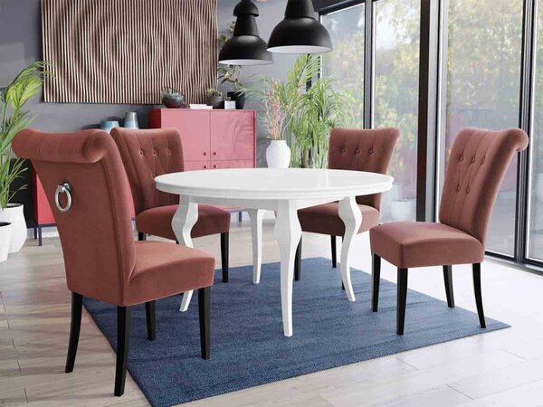 Čalouněná jídelní židle ST65 + klepadlo, Klepadlo: chrom, Barva křesla: černá, Potah: Magic Velvet 2258 5903211143670