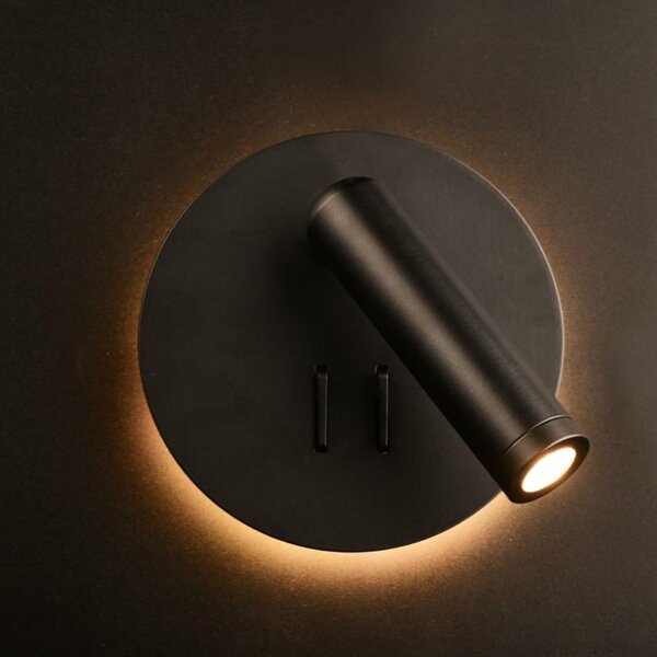 ACA Lighting nástěnné svítidlo LED 3+4W 3000K 280LM černá kov D13,5X7CM ZEUS SF1801LEDB
