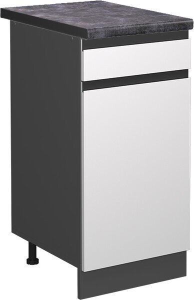Spodní skříňka kuchyňské linky Vicco R-Line Bílá 40 cm , PD Antracit, Model 46412