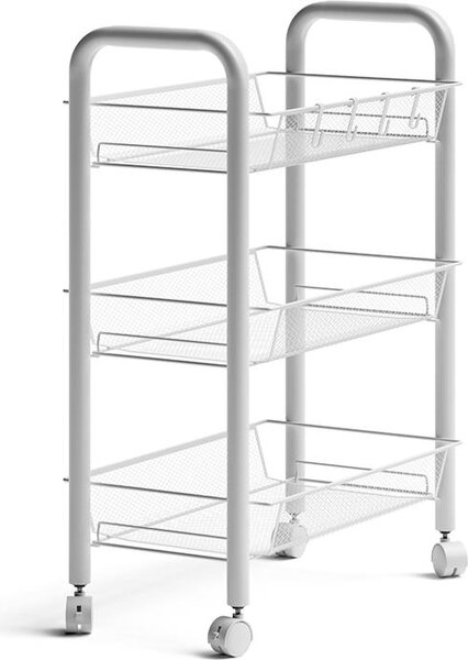 Pojízdný kontejner Vicco Tarro Bílá 45 x 64 cm se 3 úložnými přihrádkami, Model 57296