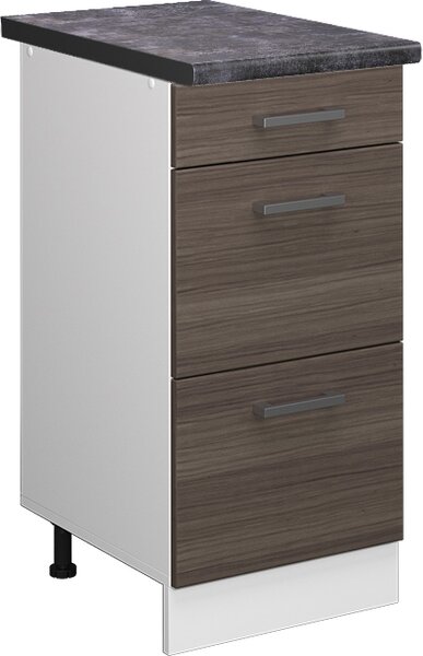 Spodní skříňka kuchyňské linky Vicco R-Line Ušlechtilá šedá 40 cm se zásuvkami, PD Antracit, Model 46592