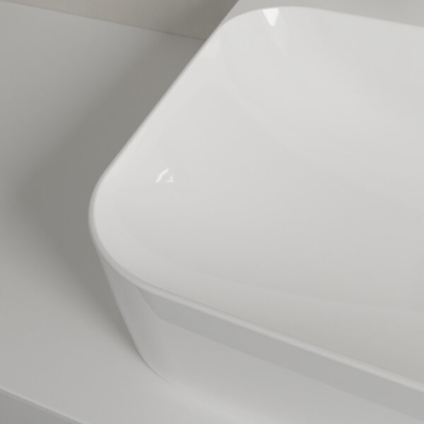 Villeroy & Boch Finion - Umyvadlo 600x470 mm, broušené bez přepadu, alpská bílá CeramicPlus 41686LR1
