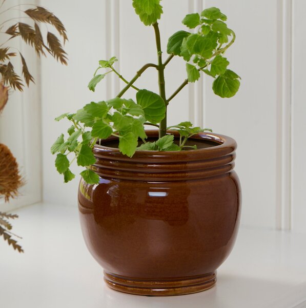 Keramický obal na květináč Grooves 12,5 cm