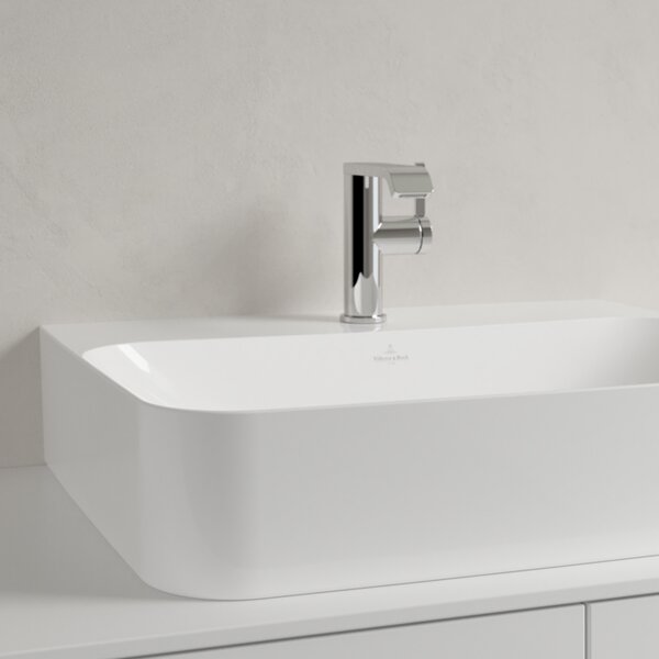 Villeroy & Boch Finion - Umyvadlo 600x470 mm, broušené bez přepadu, alpská bílá CeramicPlus 41686LR1