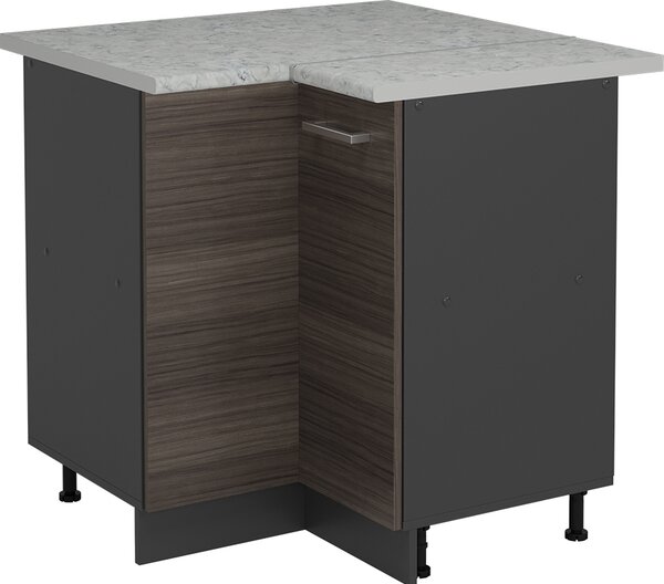 Rohová skříňka Vicco R-Line Ušlechtilá šedá 75.6 cm PD Mramor, Model 53368